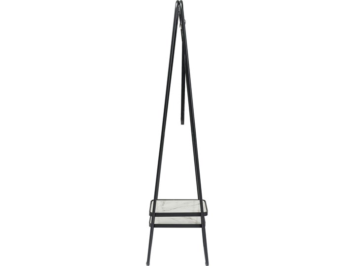 Wieszak stojący Rack Mirror 93x178 cm czarny Metal Płyta MDF Płyta meblowa Wieszak na ubrania Typ Stojaki