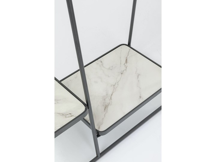 Wieszak stojący Rack Mirror 93x178 cm czarny Metal Wieszak na ubrania Płyta MDF Płyta meblowa Kolor Biały Typ Stojaki