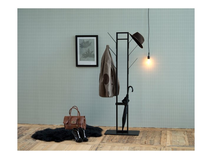 Wieszak metalowy czarny 56x165 cm Typ Wieszaki Typ Stojaki