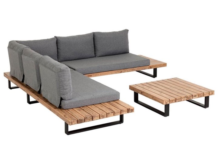 Zestaw mebli Zalika 5-osobowej sofy i stolika kawowego z litego drewna akacjowego FSC 100% Drewno Zawartość zestawu Sofa