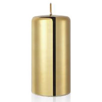 FEM Candles dekoracyjna świeca słupek metalizowana 150/70 mm - Złota