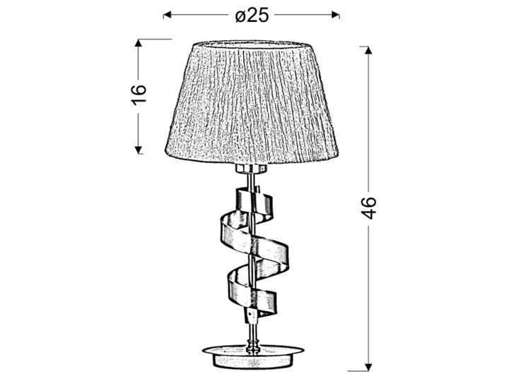 DENIS LAMPKA GABINETOWA 1X60W E27 CHROM/ZŁOTY + ABAŻUR O TYM SAMYM INDEKSIE Metal Tworzywo sztuczne Lampa gabinetowa Stal Lampa z abażurem Tkanina Funkcje Lampa LED