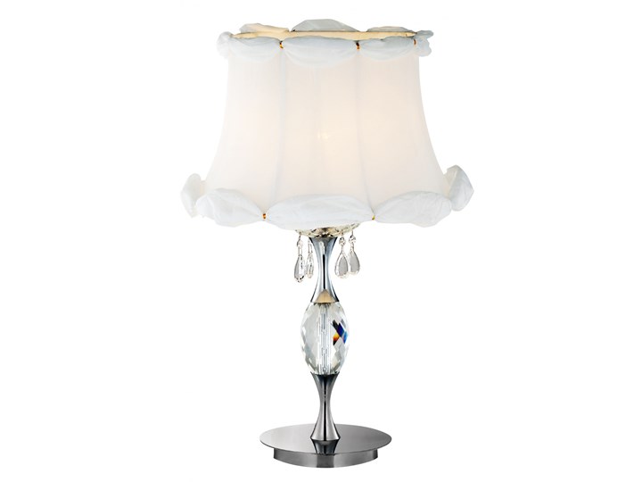 SAFONA LAMPKA 1X60W E27 Styl Nowoczesny Metal Wysokość 63 cm Lampa z abażurem Szkło Chrom Tkanina Funkcje Lampa LED