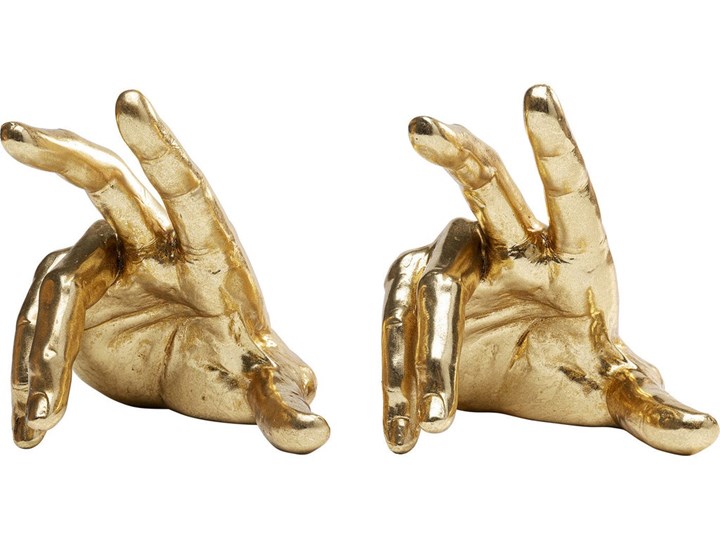 Podpórki na książki Fingers 16x21 cm złote Pomieszczenie Biuro i pracownia