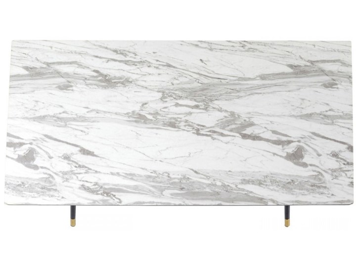 Stół South Beach 160x90 cm blat szklany Stal Szkło Płyta MDF Kształt blatu Prostokątny