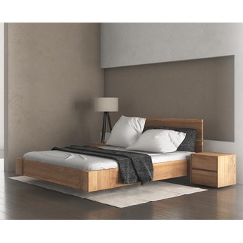 Zestaw do sypialni bukowy z materacem i łóżkiem lewitującym  Beriet 180/200 m + 2 szafki nocne