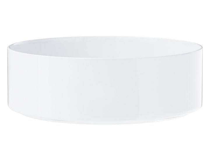 Wolnostojąca umywalka nablatowa Corsan 649940 okrągła biała 40,5 x 40,5 x 13 cm z korkiem chrom Wolnostojące Nablatowe Ceramika Okrągłe Stal Kolor Biały