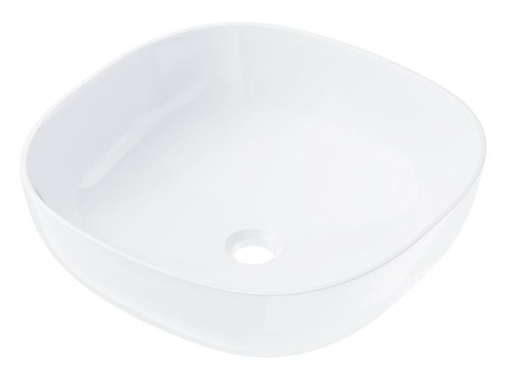 Wolnostojąca umywalka nablatowa Corsan 649995 kwadratowa biała 42 x 42 x 14,5 cm z korkiem białym Ceramika Stal Kwadratowe Wolnostojące Nablatowe Kategoria Umywalki