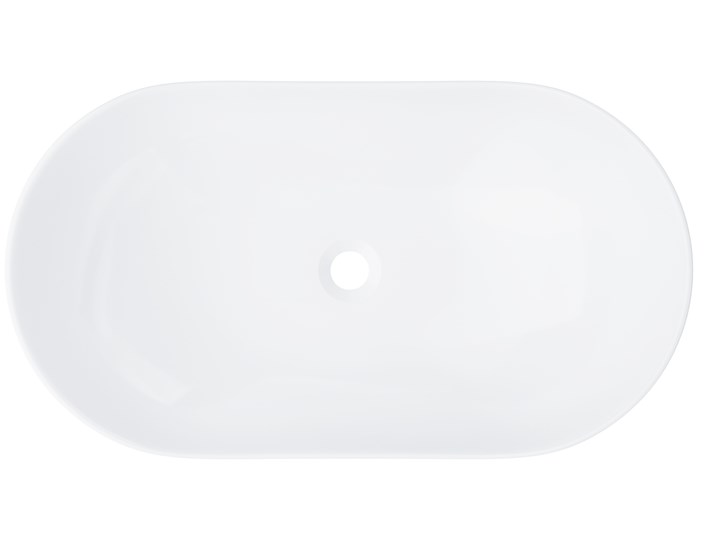 Wolnostojąca umywalka nablatowa Corsan 649964 prostokątna biała 62,5 x 35 x 16,5 cm z korkiem chrom Prostokątne Nablatowe Stal Kolor Biały Wolnostojące Ceramika Kategoria Umywalki
