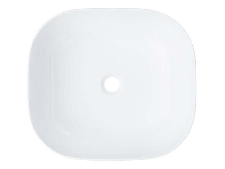 Wolnostojąca umywalka nablatowa Corsan 649933 owalna biała 45 x 41 x 14,5 cm z korkiem czarnym Stal Wolnostojące Nablatowe Owalne Ceramika Kolor Biały
