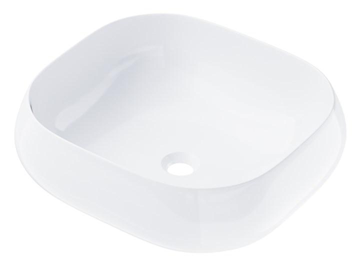 Wolnostojąca umywalka nablatowa Corsan 649933 owalna biała 45 x 41 x 14,5 cm z korkiem białym Wolnostojące Stal Nablatowe Owalne Ceramika Kategoria Umywalki