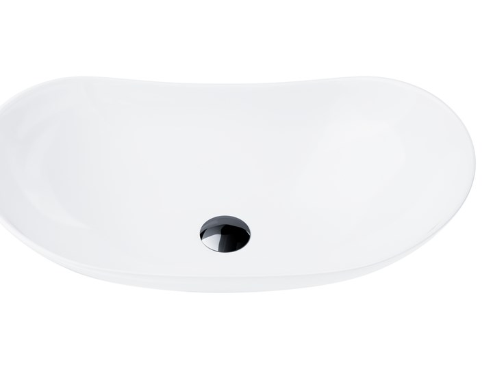 Wolnostojąca umywalka nablatowa Corsan 649964 prostokątna biała 62,5 x 35 x 16,5 cm z korkiem czarnym Nablatowe Prostokątne Wolnostojące Ceramika Stal Kolor Biały