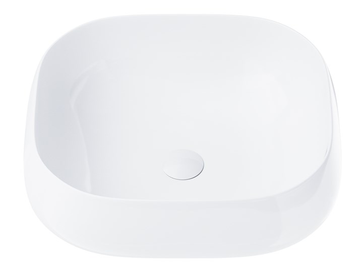 Wolnostojąca umywalka nablatowa Corsan 649933 owalna biała 45 x 41 x 14,5 cm z korkiem białym