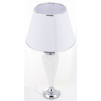 TAMARA lampa z białym kloszem na ceramicznej podstawie, wys. 57 cm