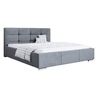 Eleganckie łóżko do sypialni z opcją wyboru tkaniny i wysokim wezgłowiem - LATON / Monolith 25102