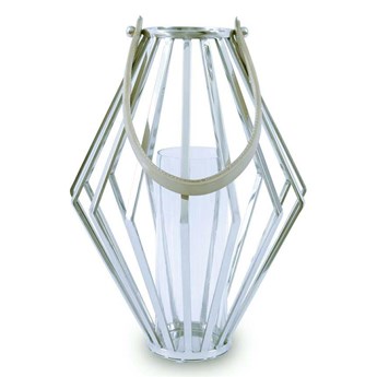 PATIZ lampion geometryczny ze stali nierdzewnej, wys. 41 cm