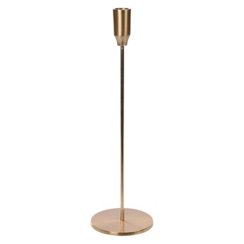OPIUM świecznik aluminiowy złoty, wys. 34 cm