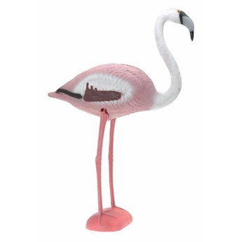 FLAMING figurka ogrodowa biało-różowa, wys. 85 cm