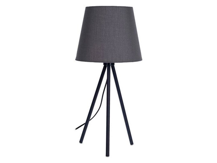 LEROI lampa stołowa z szarym abażurem na trójnogu, wys. 55 cm Wysokość 45 cm Lampa z abażurem Metal Styl Industrialny Lampa trójnóg Wysokość 20 cm Styl Tradycyjny