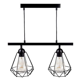 DIAMANTE II lampa sufitowa z trzema abażurami typu diament w stylu loft, wys. 90 cm