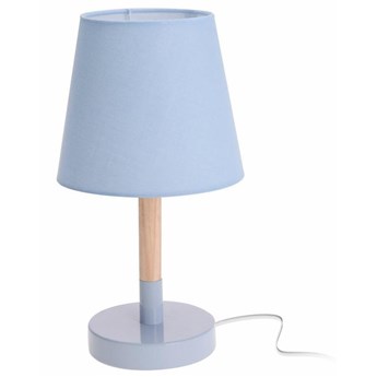 LEVINE lampka stojąca na metalowej podstawie z niebieskim abażurem, 30x17x17 cm