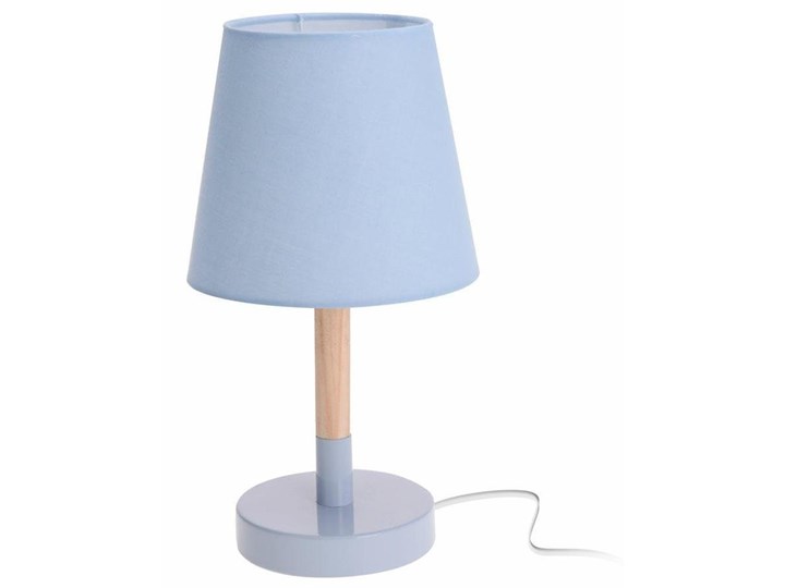 LEVINE lampka stojąca na metalowej podstawie z niebieskim abażurem, 30x17x17 cm