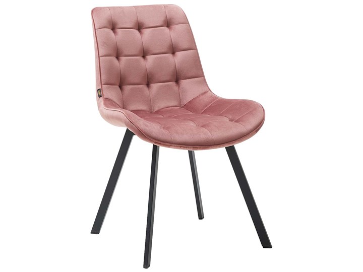 Krzesło tapicerowane różowe DC-6030 welur #44 Metal Kolor Różowy Tkanina Tworzywo sztuczne Rodzaj(n) Krzesła