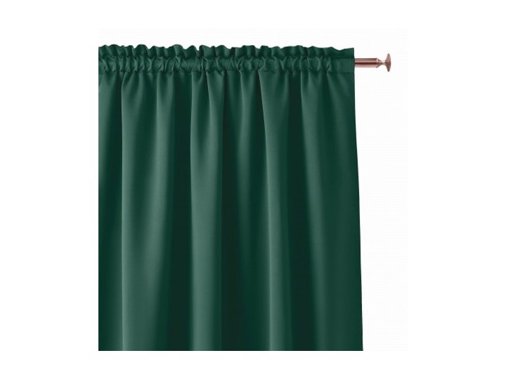 ZASŁONY GOTOWE NA TAŚMIE BUTELKOWA ZIELEŃ 140X250cm