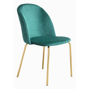 Krzesło tapicerowane zielone Peony Soft Velvet
