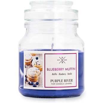 Purple River sojowa naturalna świeca zapachowa w szkle 4 oz 113 g - Blueberry Muffin