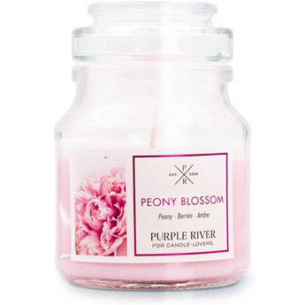 Purple River sojowa naturalna świeca zapachowa w szkle 4 oz 113 g - Peony Blossom