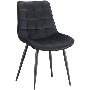 Krzesło welurowe czarne ART830