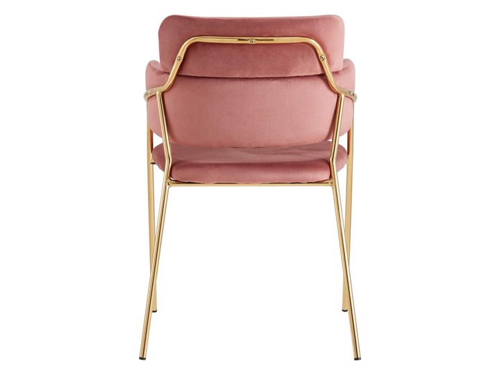 Krzesło Glamour C-891 różowe, złote nogi Tworzywo sztuczne Metal Tkanina Rodzaj(n) Krzesła