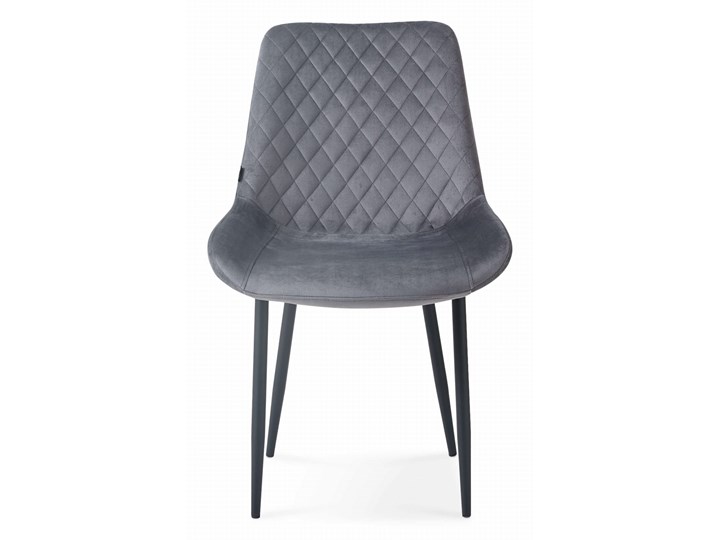Krzesło tapicerowane szare DC-6022 welur #21 Tkanina Tworzywo sztuczne Metal Kategoria Krzesła kuchenne