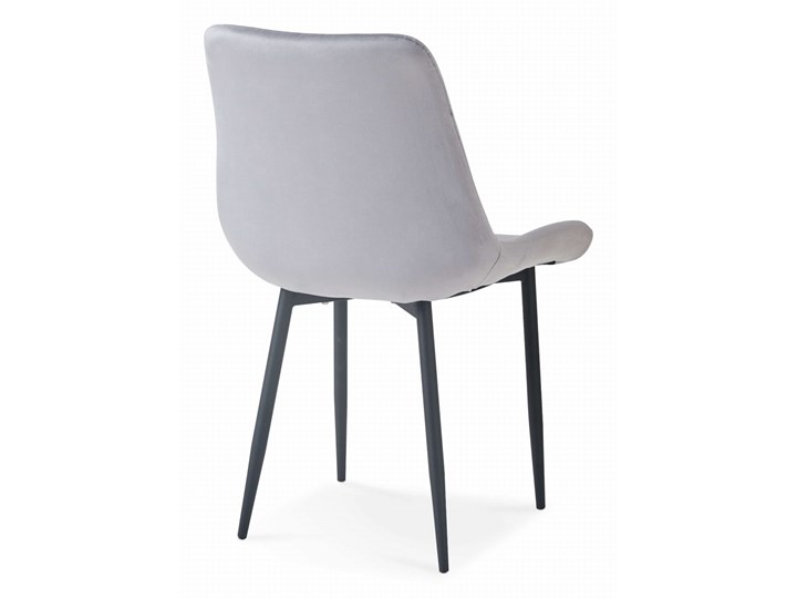 Krzesło tapicerowane DC-6022 jasnoszare, welur #20 Tkanina Metal Kolor Szary Tworzywo sztuczne Pomieszczenie Jadalnia