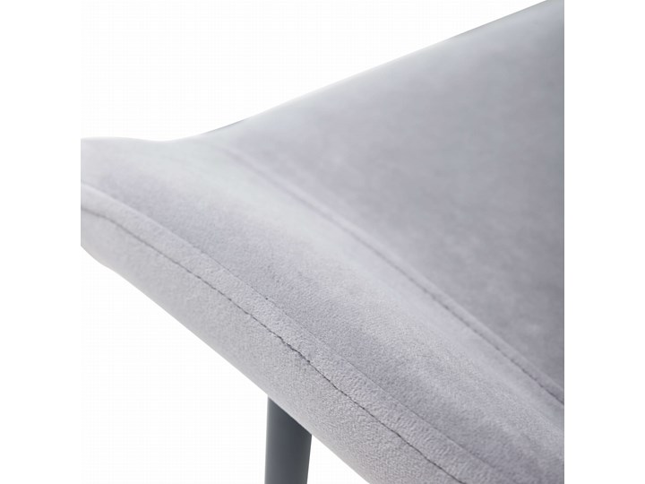 Krzesło tapicerowane DC-6022 jasnoszare, welur #20 Pomieszczenie Salon Tworzywo sztuczne Tkanina Metal Kolor Szary