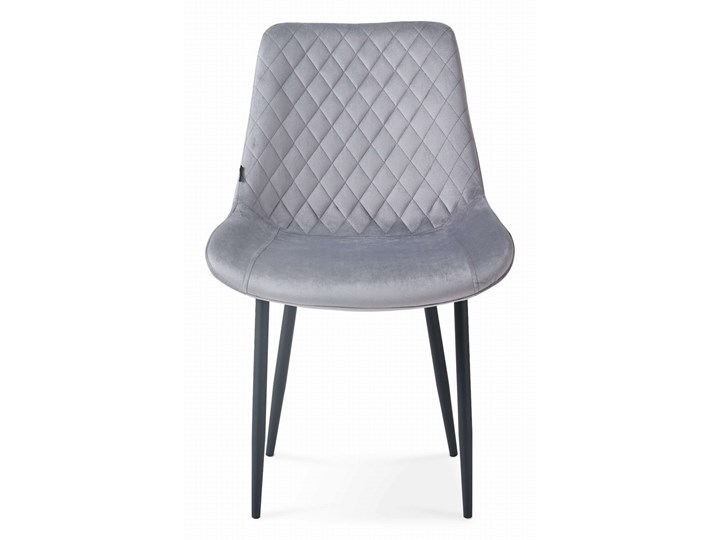 Krzesło tapicerowane DC-6022 jasnoszare, welur #20 Tkanina Metal Tworzywo sztuczne Rodzaj(n) Krzesła