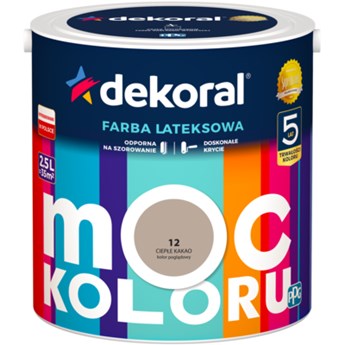 Farba lateksowa Moc Koloru Ciepłe Kakao 2,5 l Dekoral