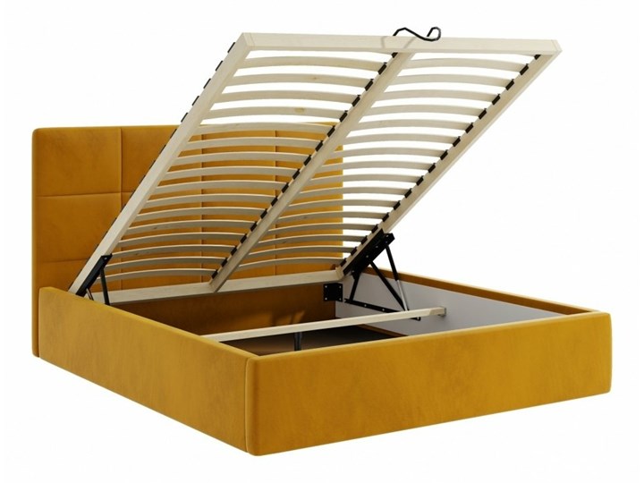 AMDK Łóżko ze stelażem i pojemnikiem na pościel Slim II 160x200 tapicerowane Drewno Tkanina Łóżko tapicerowane Metal Kategoria Łóżka do sypialni