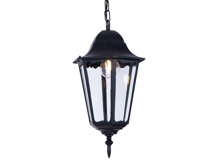 Czarna lampa wisząca ogrodowa retro - S353-Tirma Kolor Czarny Kategoria Lampy ogrodowe