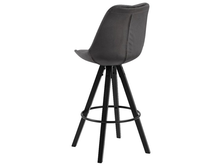 Welurowy stołek barowy na drewnianych nogach Dima Vic Szerokość 49 cm Wysokość 112 cm Pomieszczenie Jadalnia