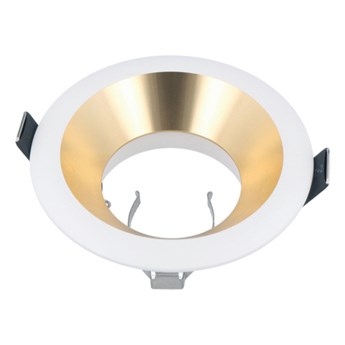 Oczko sufitowe oprawa okrągła ruchoma piaskowana 94mm | biały złoty