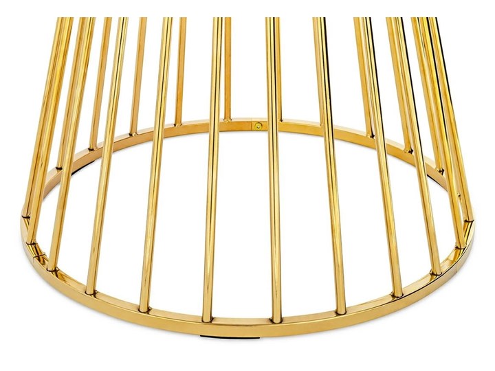 Stół GLAM MARBLE 110 - MDF, złota podstawa Wysokość 75 cm Średnica 110 cm Metal Marmur Płyta MDF Kolor Złoty