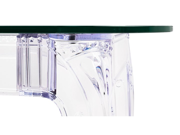 Stół KING 240 transparentny - poliwęglan, szkło hartowane Wysokość 74 cm Kolor Przezroczysty Styl Glamour