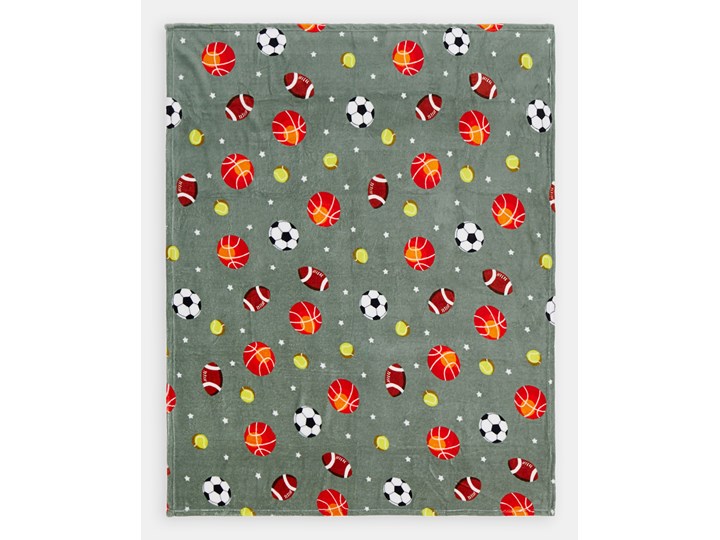 Sinsay - Koc - Khaki Poliester Wzór Z nadrukiem 130x160 cm Kolor Wielokolorowy