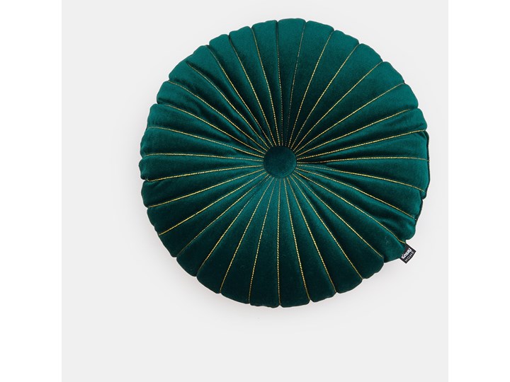 Sinsay - Poduszka dekoracyjna - Turkusowy Okrągłe 36x36 cm Kolor Zielony Poliester Pomieszczenie Salon