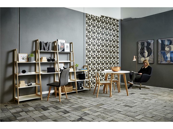 Okrągły stół skandynawski na drewnianych nogach Raven Płyta MDF Drewno Wysokość 76 cm Styl Minimalistyczny Pomieszczenie Stoły do jadalni