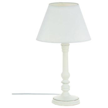 LEO drewniana lampka nocna biała, wys. 36 cm