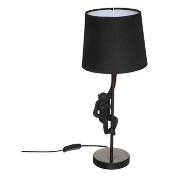 MONKEY dekoracyjna lampa nocna czarna z małpką, wys. 49 cm