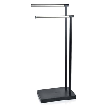 ASSEA stojak na ręczniki czarny ze srebrnym wykończeniem, wys. 79 cm